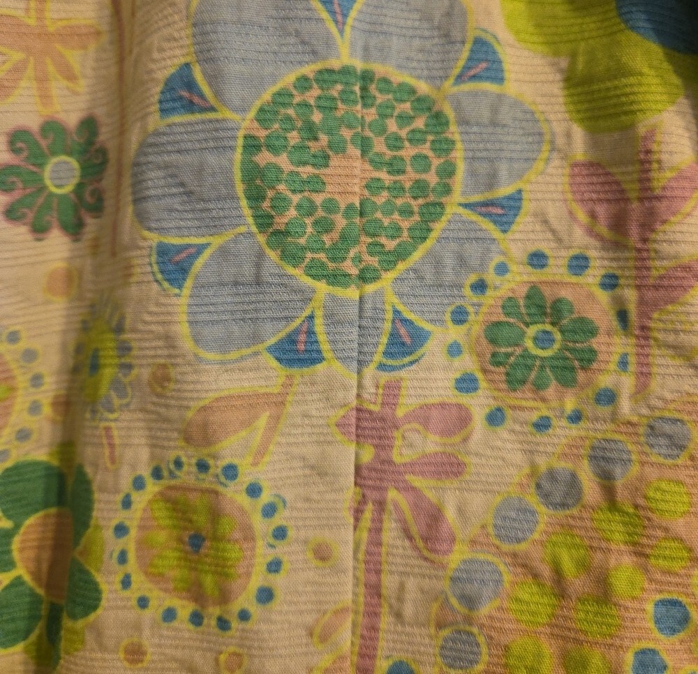 Vintage Marc Jacobs Mod Floral Pattern Light Green Trench Coat - Picture 3 of 6